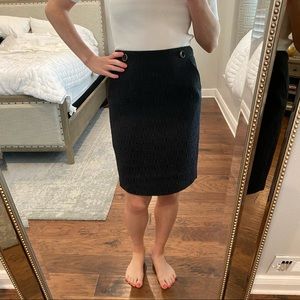 The Limited Black Textured Pencil Skirt